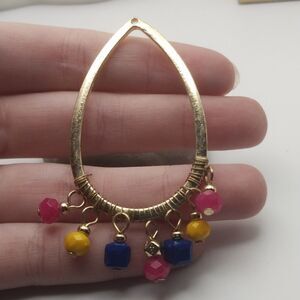 Tribal festive rainbow pendant